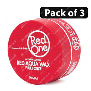 (Pack of 3) Red One Aqua Hair Wax Full Force 150ml Red
