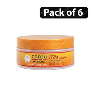 (Pack of 6) Cantu shea butter for Natural Hair Edge Stay Gel 4.5oz