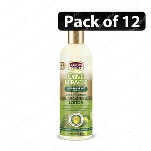 (Pack of 12) African Pride Olive Miracle Anti-Breakage Moisturizer Lotion 355ml