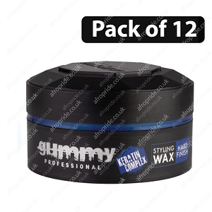 (Pack of 12) Gummy Professional Hard Finish Styling Wax 150ml