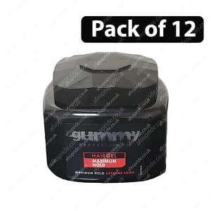 (Pack of 12) Gummy Professional Maximum Hold Extreme Look Hair Gel 700ml