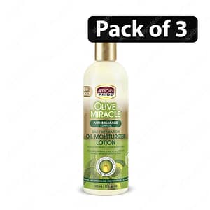 (Pack of 3) African Pride Olive Miracle Anti-Breakage Moisturizer Lotion 355ml