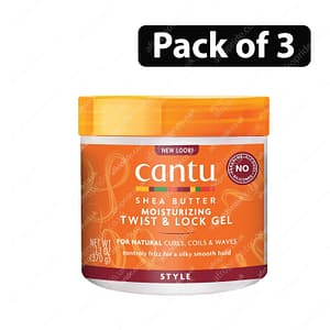 (Pack of 3) Cantu shea butter for Natural Hair Moisturizing Twist & Lock Hydrating Gel 13oz
