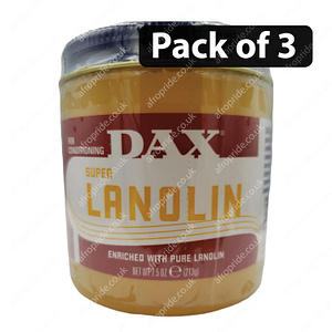 (Pack of 3) Dax Hair Conditioner Super Lanolin 7.5oz