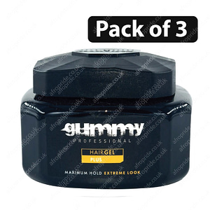 (Pack of 3) Gummy Hair Gel Plus Maximum Hold Extreme Look 500ml