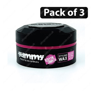 (Pack of 3) Gummy Professional Styling Wax Gloss Extra Hold 150ml
