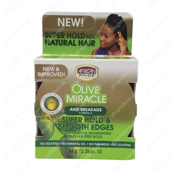 African Pride Olive Miracle Super Hold & Smooth Edges 64g