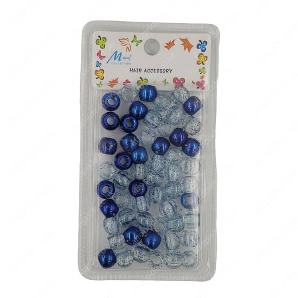 Murry Hair Accessory Glittery Transparent And Coloured Beads Blue