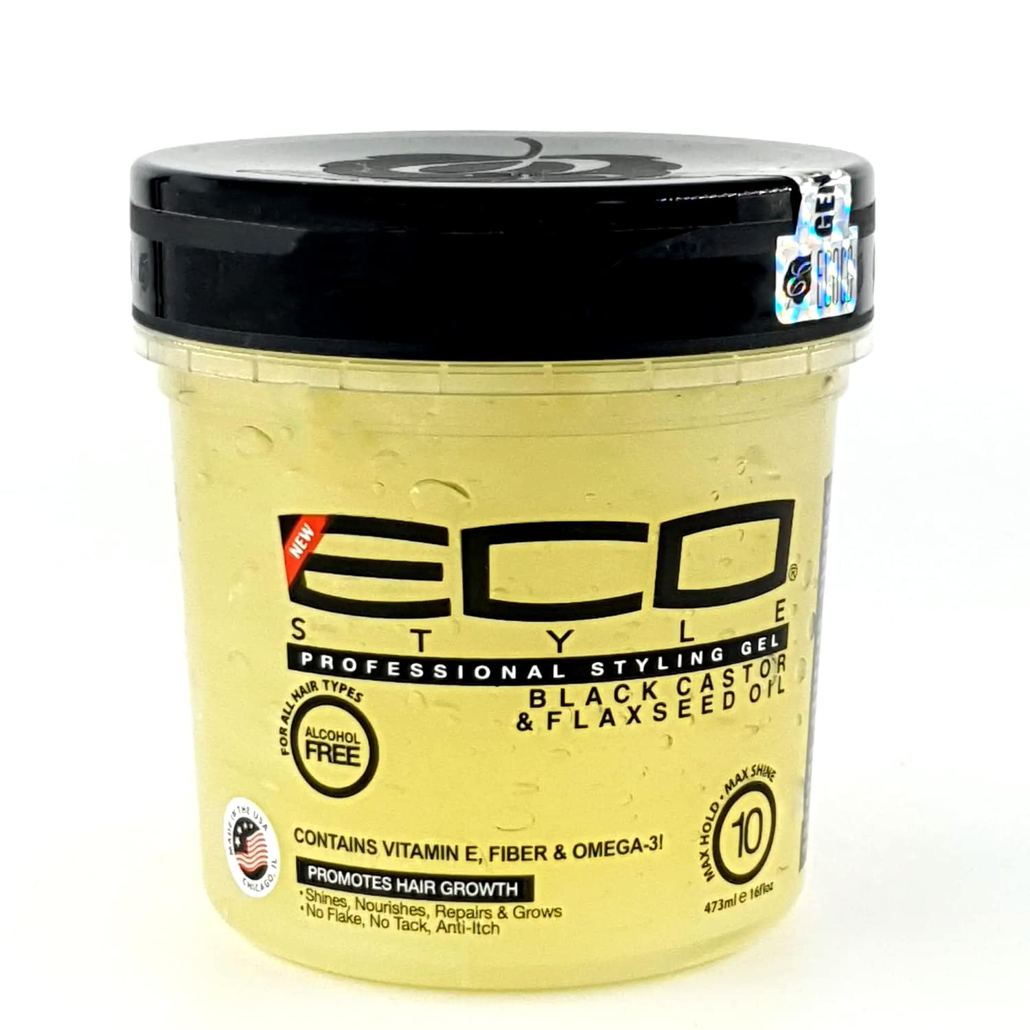 Eco Black Castor & Flaxseed Oil Gel 16oz Afro Pride