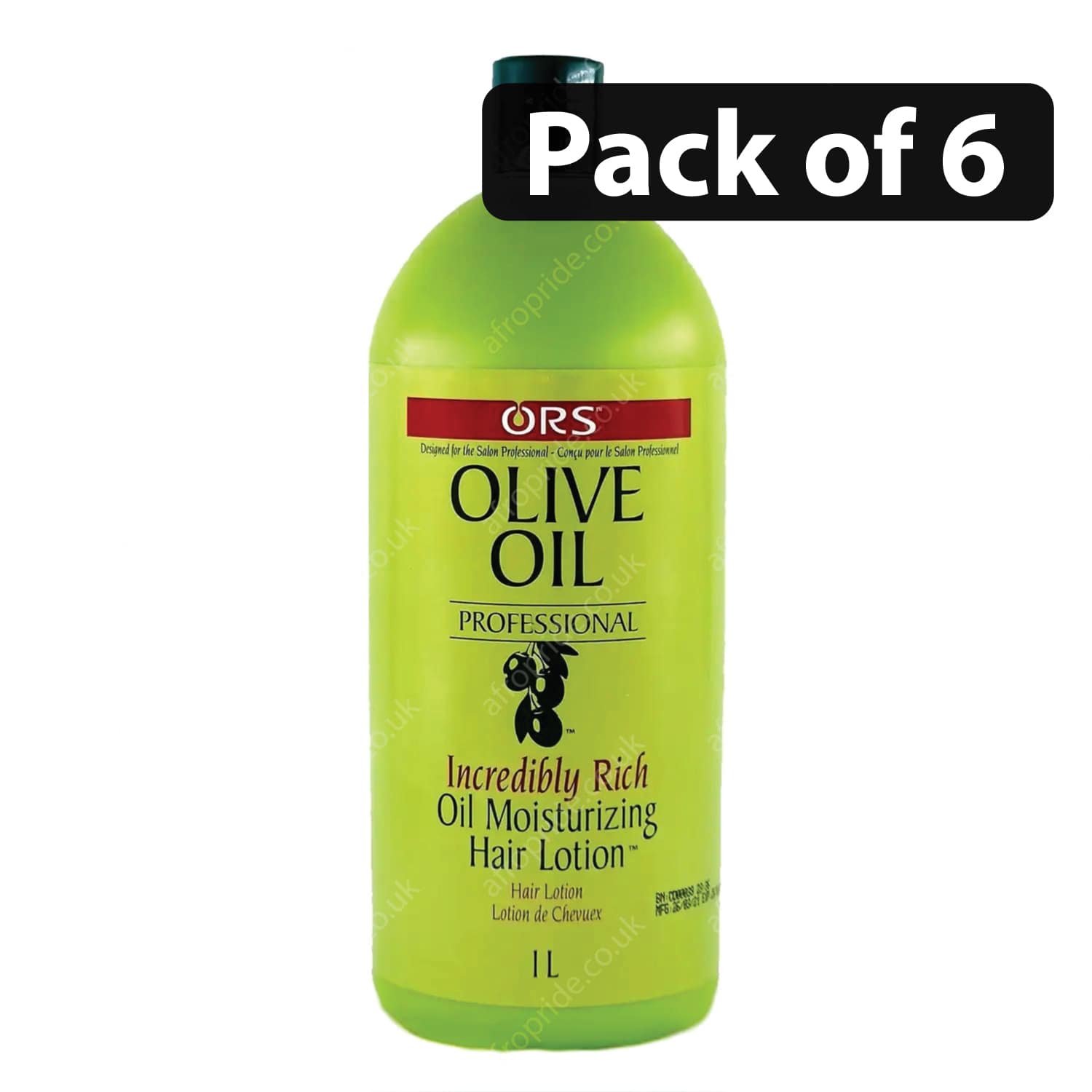 (Pack of 6) ORS Oil Moisturizing Hair Lotion 1L Afro Pride