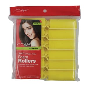 Magic 3/4"|12Pack-Foam Rollers Yellow