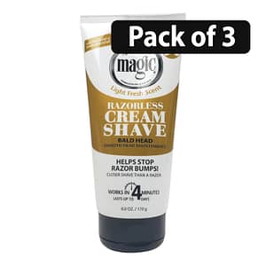 (Pack of 3) Magic Razorless Cream Shave Smooth 6oz