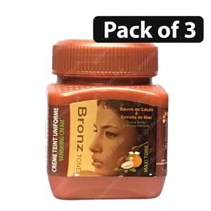 (Pack of 3) Bronz Tone Maxi Tone Jar cream with Cocoa Butter & Honey 275ml