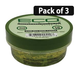 (Pack of 3) Eco Professional Styling Gel 3Fl.Oz Olive Oil