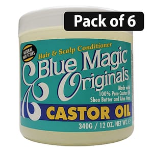 (Pack of 6) Blue Magic Castor Oil Hair & Scalp Conditionor 12oz