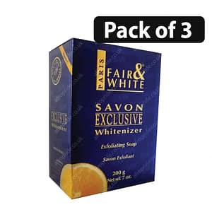 (Pack of 3) Fair & White Exclusive Whitenizer Exfoliating Soap Vitamin C 200g