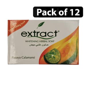 (Pack of 12) Extract Whitening Herbal Soap 125g