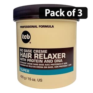(Pack of 3) Tcb No Base Creme Hair Relaxer with Protein & DNA 15oz