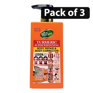 (Pack of 3) Veet Gold Turmeric Super Whitening Body Repair & Body Corrector Lotion 500ml