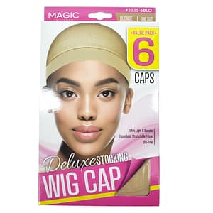 Magic Duluxe Stocking Wig Cap 2225-6 (6Caps) BLO