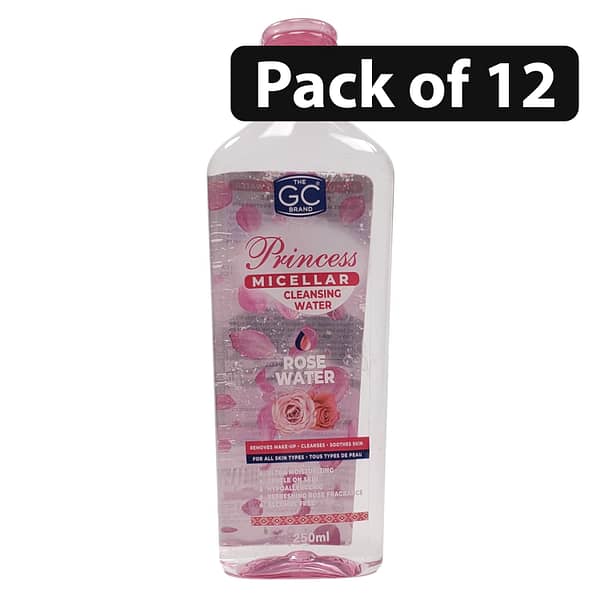 (Pack of 12) The GC Brand Princess Micellar Rose Water Cleansing Water 250ml