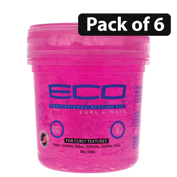 (Pack of 6) ECO Curl & Wave Styling Gel 8oz