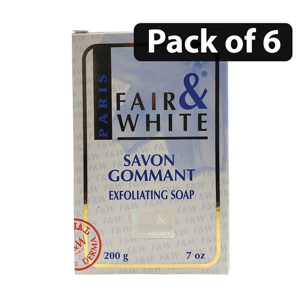 (Pack of 6) Fair & White Paris Savon Gommant Exfoliating Soap 7oz