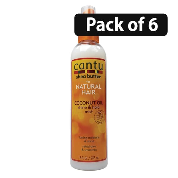(Pack of 6) Cantu Shea Butter Coconut Oil Shine & Hold Mist 8fl.oz