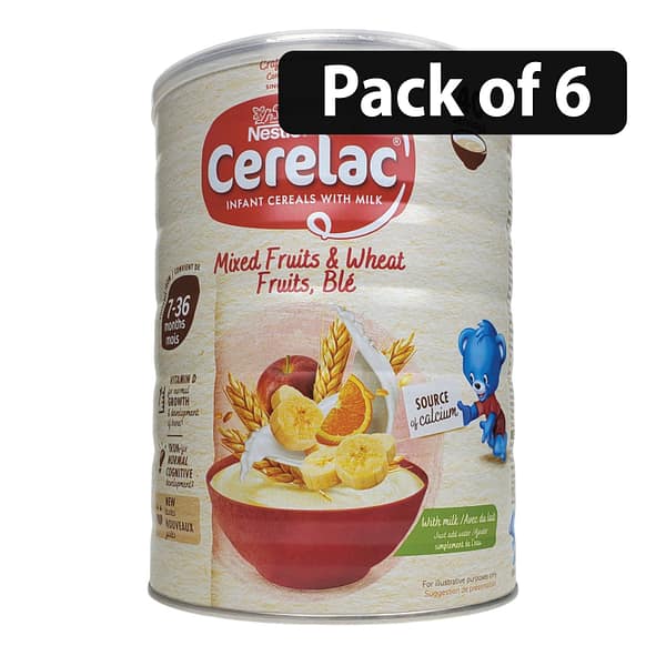 (Pack of 6) Nestle Cerelac Mixed Fruits & Wheat With Milk 1kg