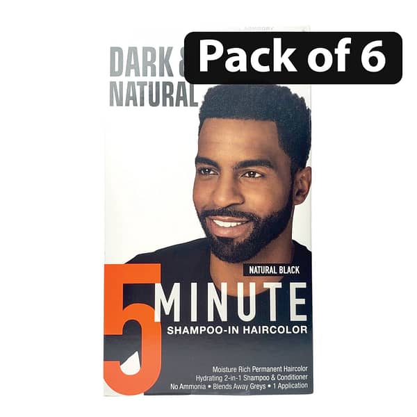 (Pack of 6) Dark & Natural Gray Coverage 5 Minute Shampoo-in Haircolor