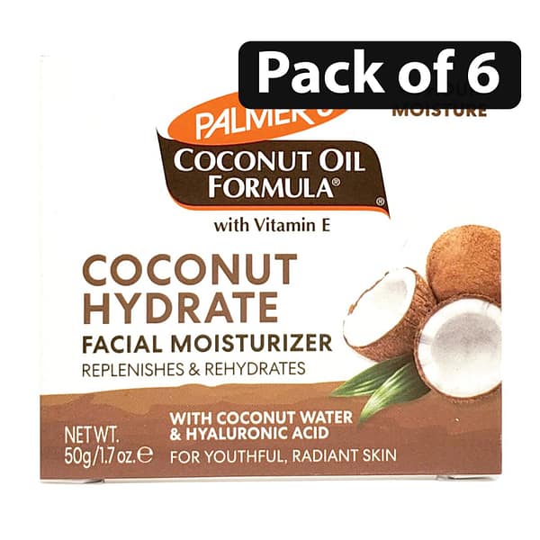 (Pack of 6) Palmer's Coconut Hydrate Facial Moisturizer 1.7oz (Pack of 6) Palmer’s Coconut Hydrate Facial Moisturizer 1.7oz