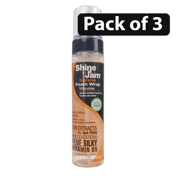 (Pack of 3) Shine n Jam Supreme Foam Wrap Mousse 8fl.oz
