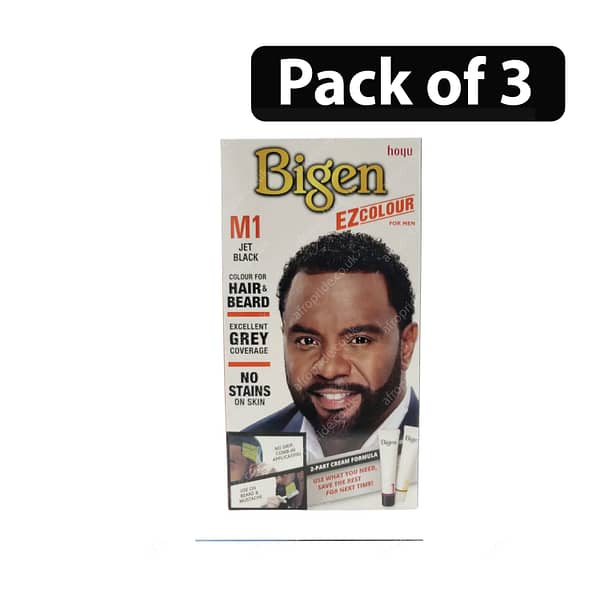 (Pack of 3) Bigen EZ Colour For Hair And Beard For Men M1