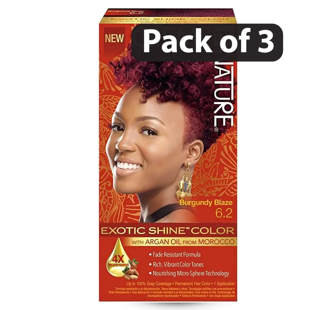 (Pack of 3) Creme of Nature Exotic Shine Color Burgundy Blaze 6.2