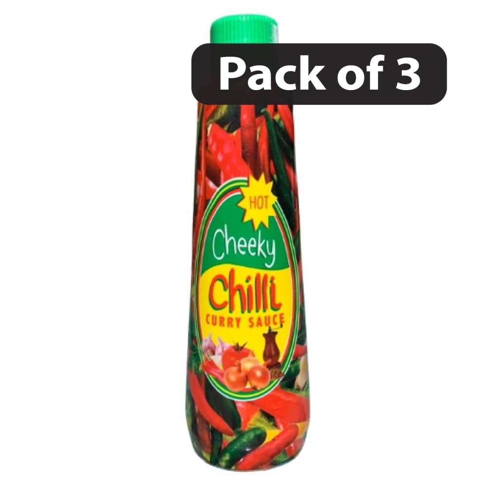 (Pack of 3) Hot Cheeky Chilli Curry Sauce 200ml (Pack of 3) Hot Cheeky Chilli Curry Sauce 200ml