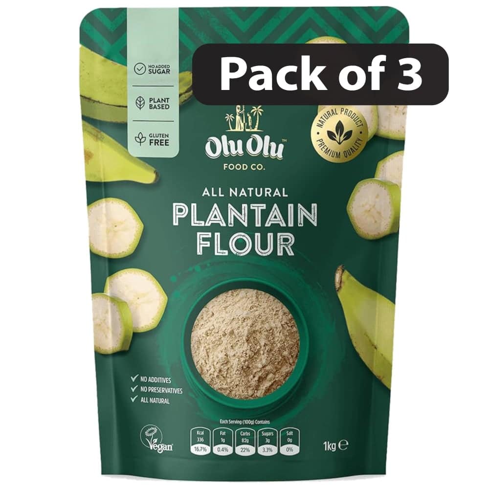 (Pack of 3) Olu Olu Plantian Flour 1kg 1 (Pack of 3) Olu Olu Plantian Flour 1kg