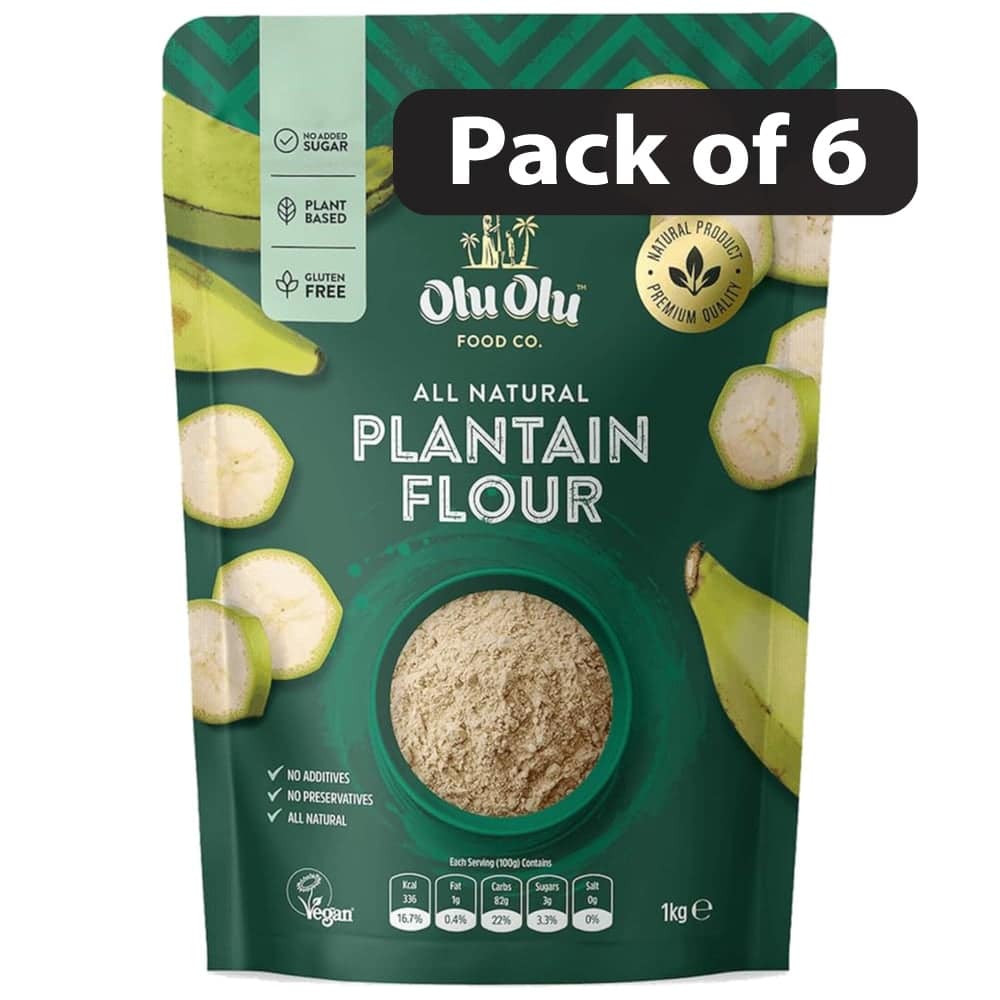 (Pack of 6) Olu Olu Plantian Flour 1kg 1 Olu Olu Plantian Flour 1kg x6