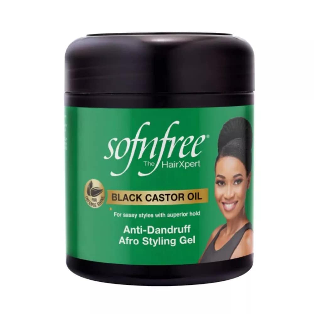 Sofnfree Black Castor Oil Anti-Dandruff Afro Styling Gel 500ml 1 Sofnfree Black Castor Oil Anti-Dandruff Afro Styling Gel 500ml