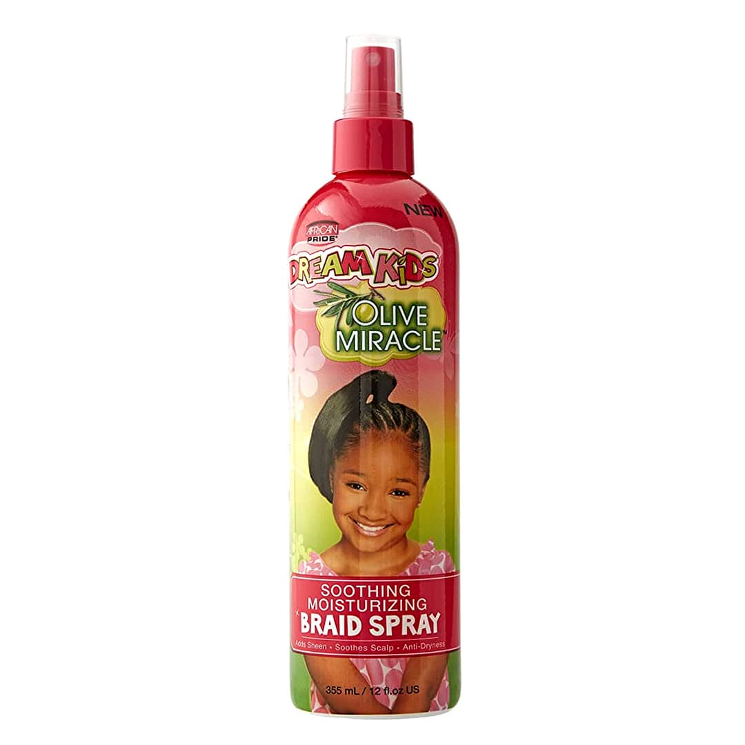 African Pride Dream Kids Olive Miracle Soothing Moisturizing Braid Spray 355ml African Pride Dream Kids Olive Miracle Soothing Moisturizing Braid Spray 355ml