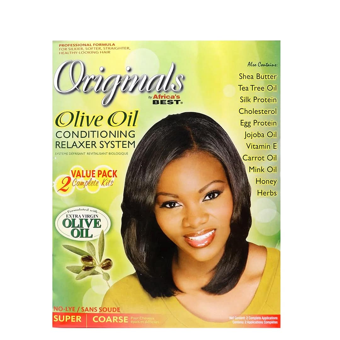 Africa's Best Organics Oliver Oil Conditioning Relaxer System 2 Complete Application Super Africa's Best Organics Oliver Oil Conditioning Relaxer System 2 Complete Application Super