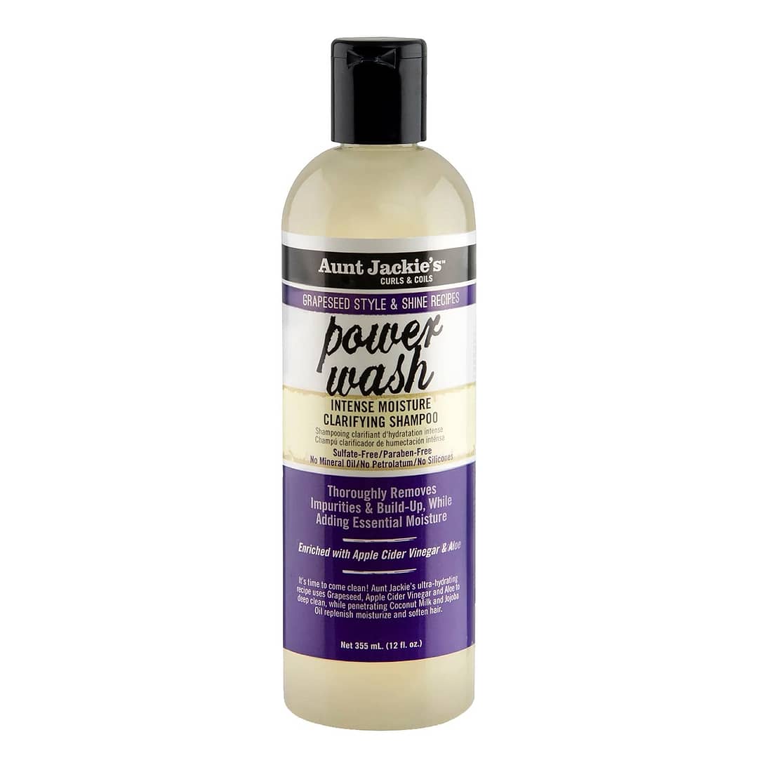 Aunt Jackie's Power Wash Intense Moisture Clarifying Shampoo 12oz Aunt Jackie's Power Wash Intense Moisture Clarifying Shampoo 12oz