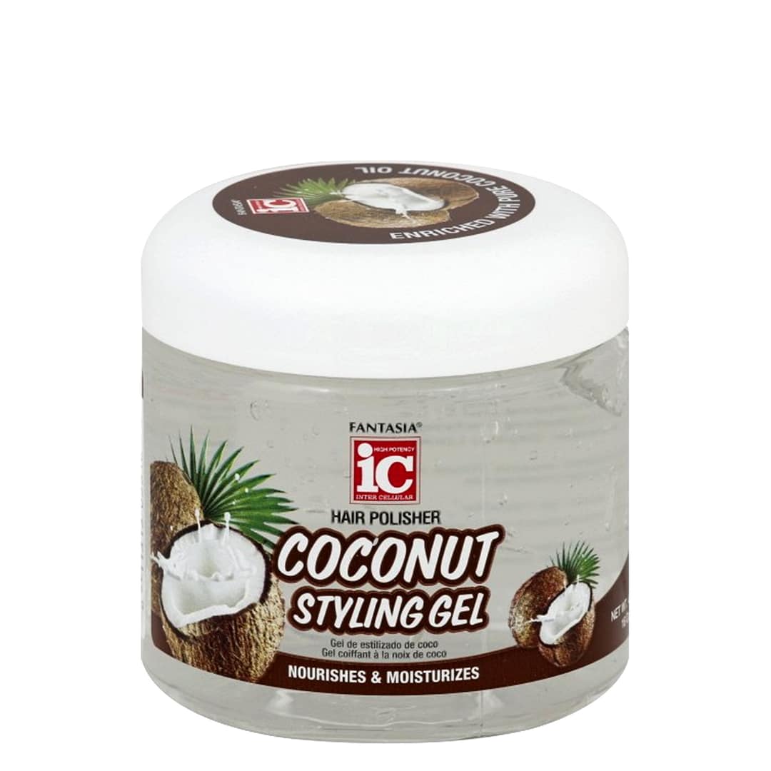 Fantasia IC Hair Polisher Coconut Styling Gel 16oz antasia IC Hair Polisher Coconut Styling Gel 16oz
