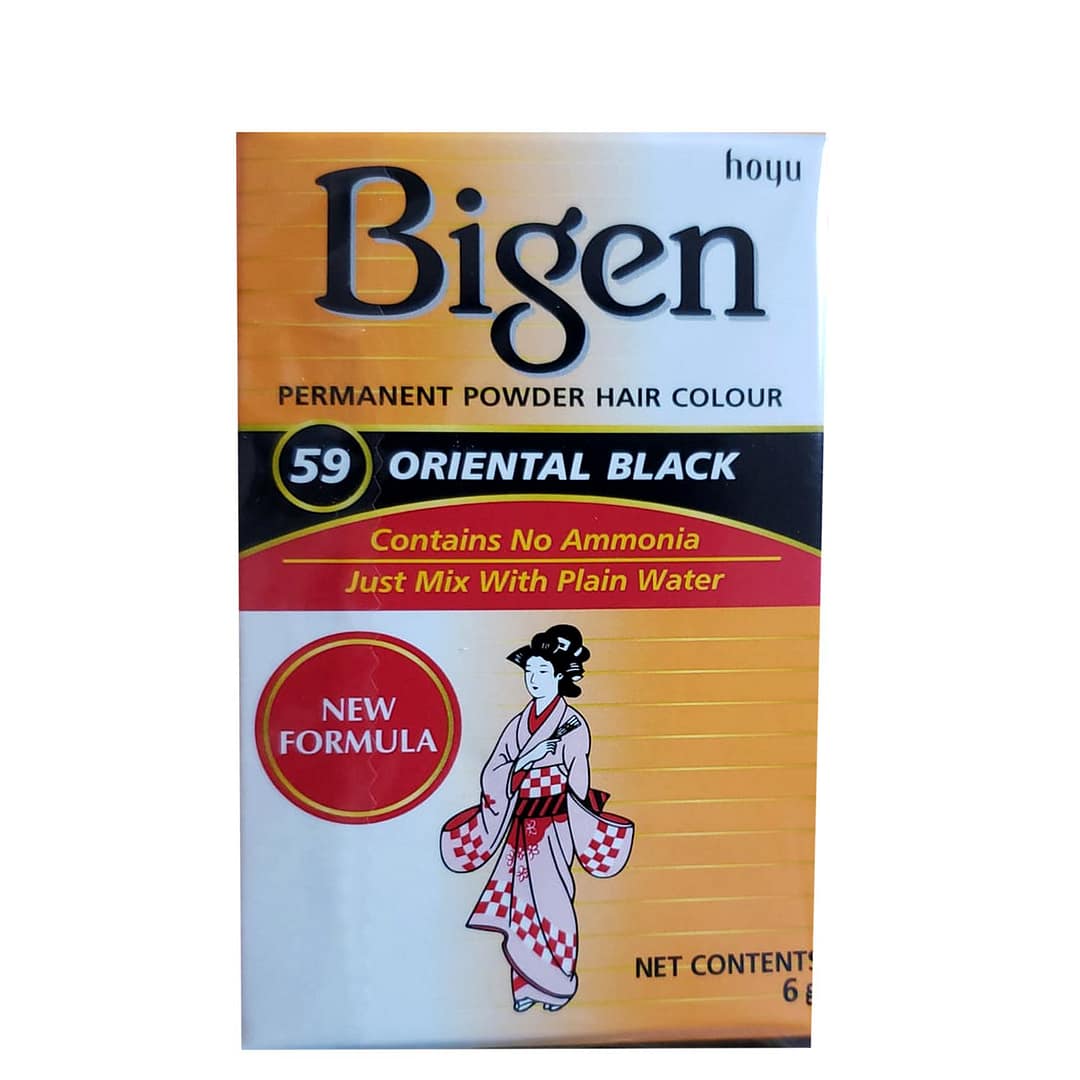Bigen-Permanent-Powder-Hair-Colour-59-Oriental-Black Bigen Permanent Powder Hair Colour 59 Oriental Black