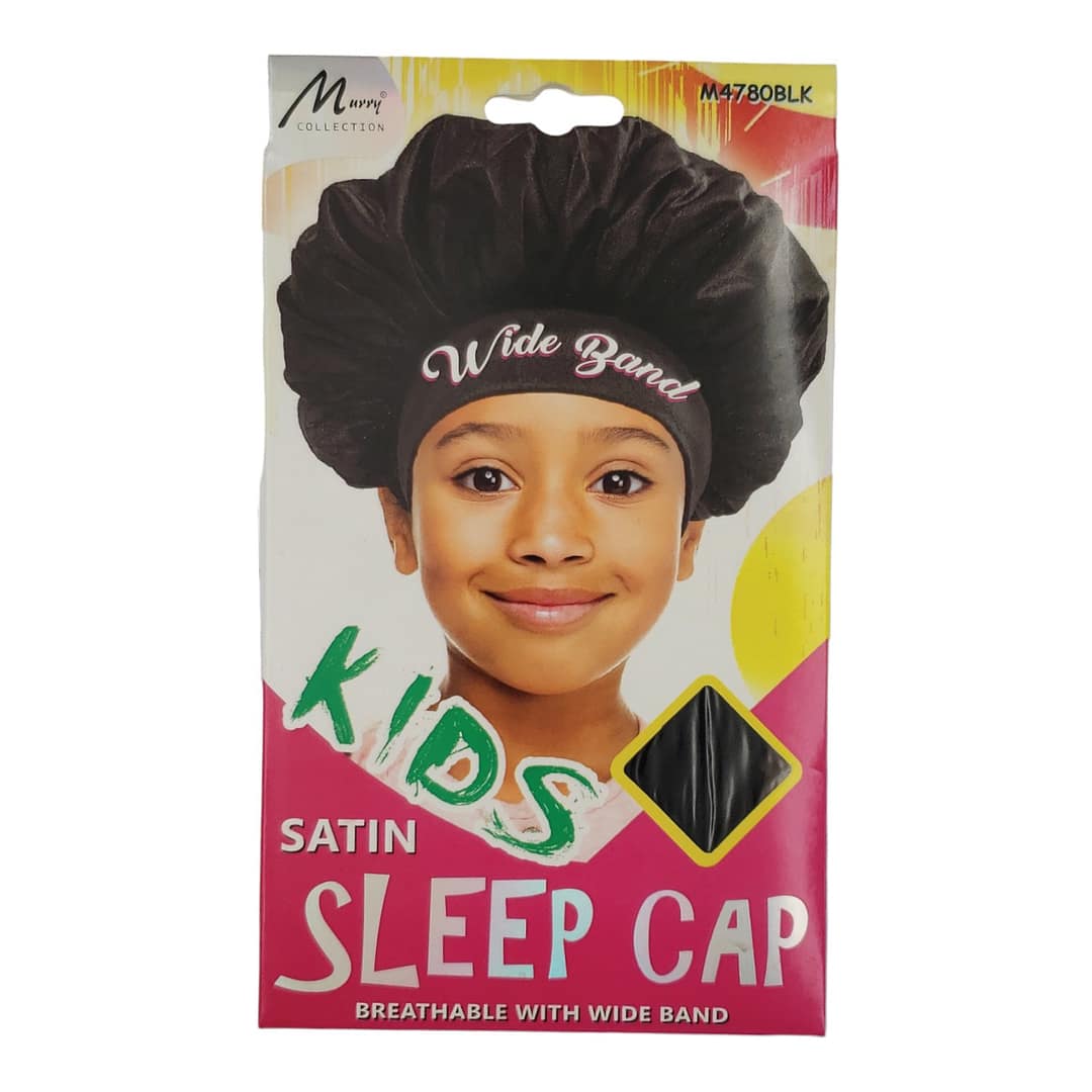 Murry Kids Satin Sleep Cap M4780BLK Murry Kids Satin Sleep Cap M4780BLK
