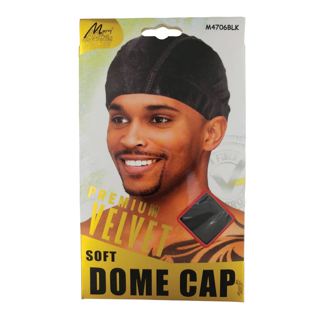 Murry Premium Velvet Soft Dome Cap M4706BLK Murry Premium Velvet Soft Dome Cap M4706BLK
