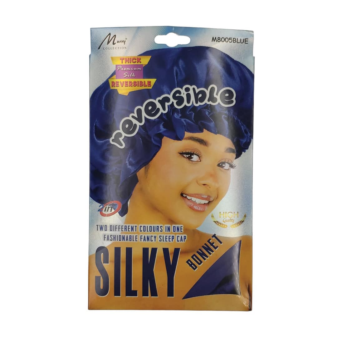 Murry Thick And Reversible 2 In 1 Silky Bonnet M8005BLUE Murry Thick And Reversible 2 In 1 Silky Bonnet M8005BLUE