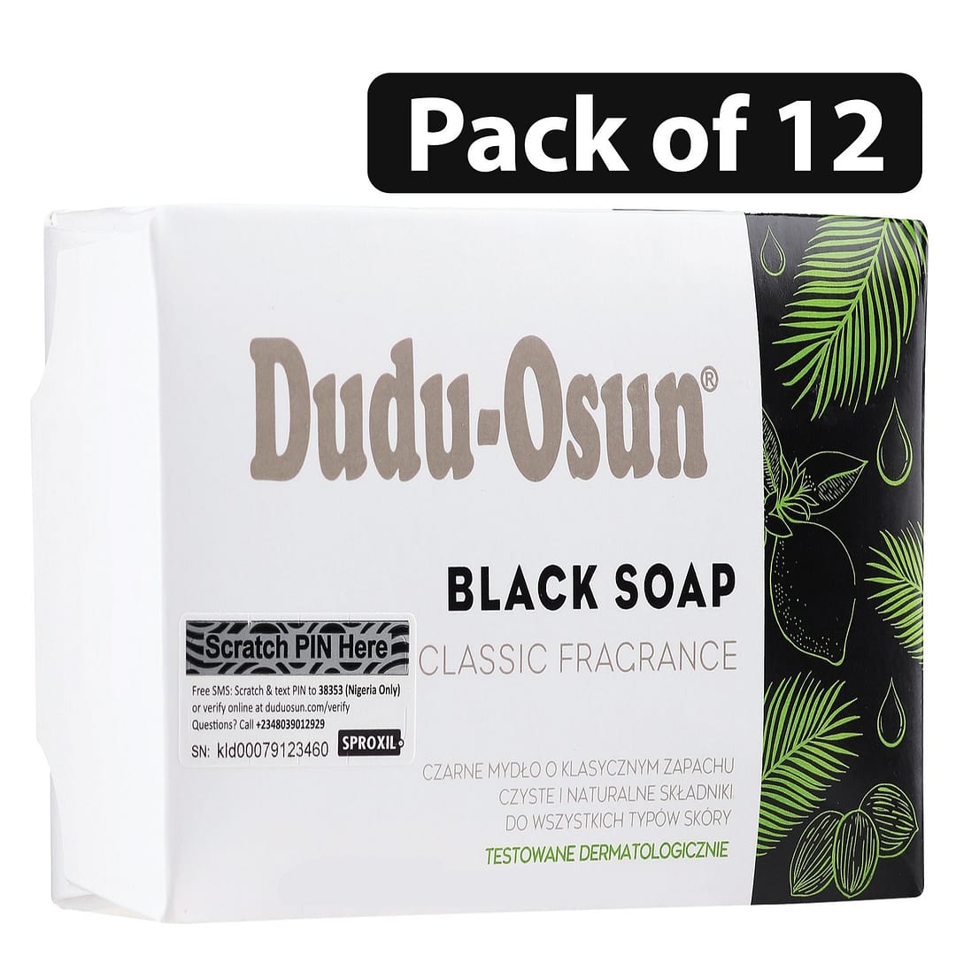 (Pack of 12) Dudu-Osun Black Soap (Pack of 12) Dudu-Osun Black Soap