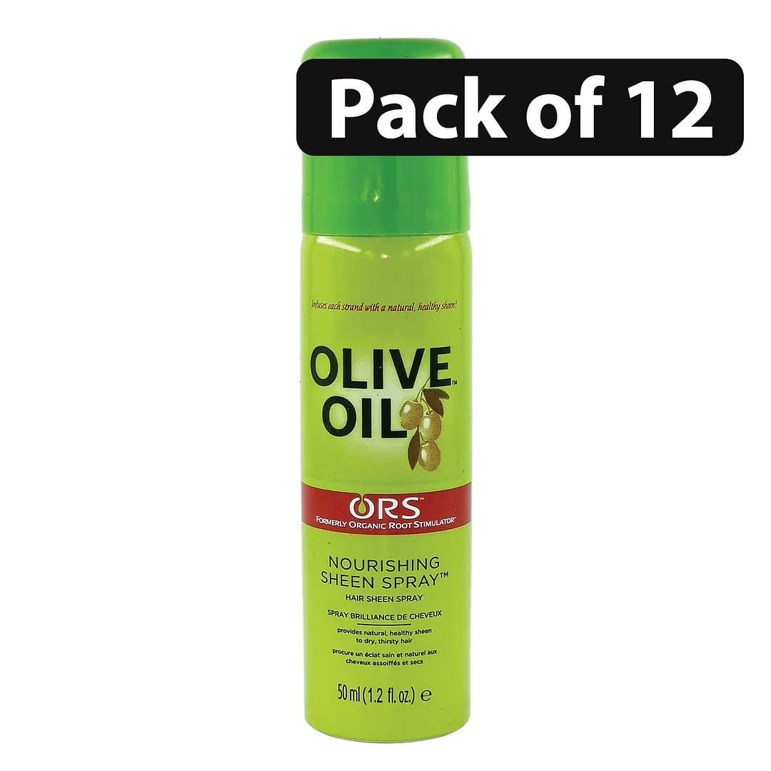 (Pack of 12) ORS Olive Oil Nourishing Sheen Spray 50ml (Pack of 12) ORS Olive Oil Nourishing Sheen Spray 50ml