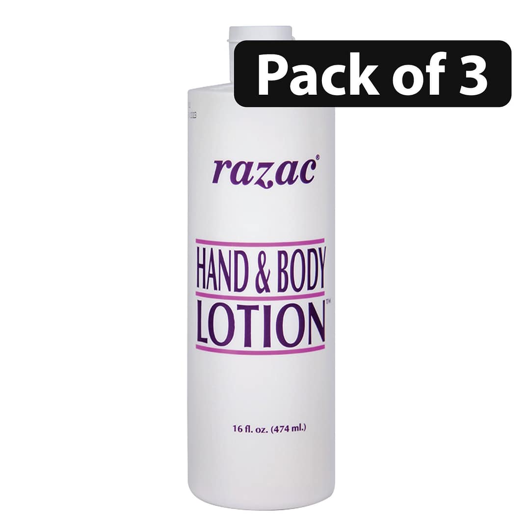 (Pack of 3) Razac Hand and Body Lotion 474ml (Pack of 3) Razac Hand and Body Lotion 474ml