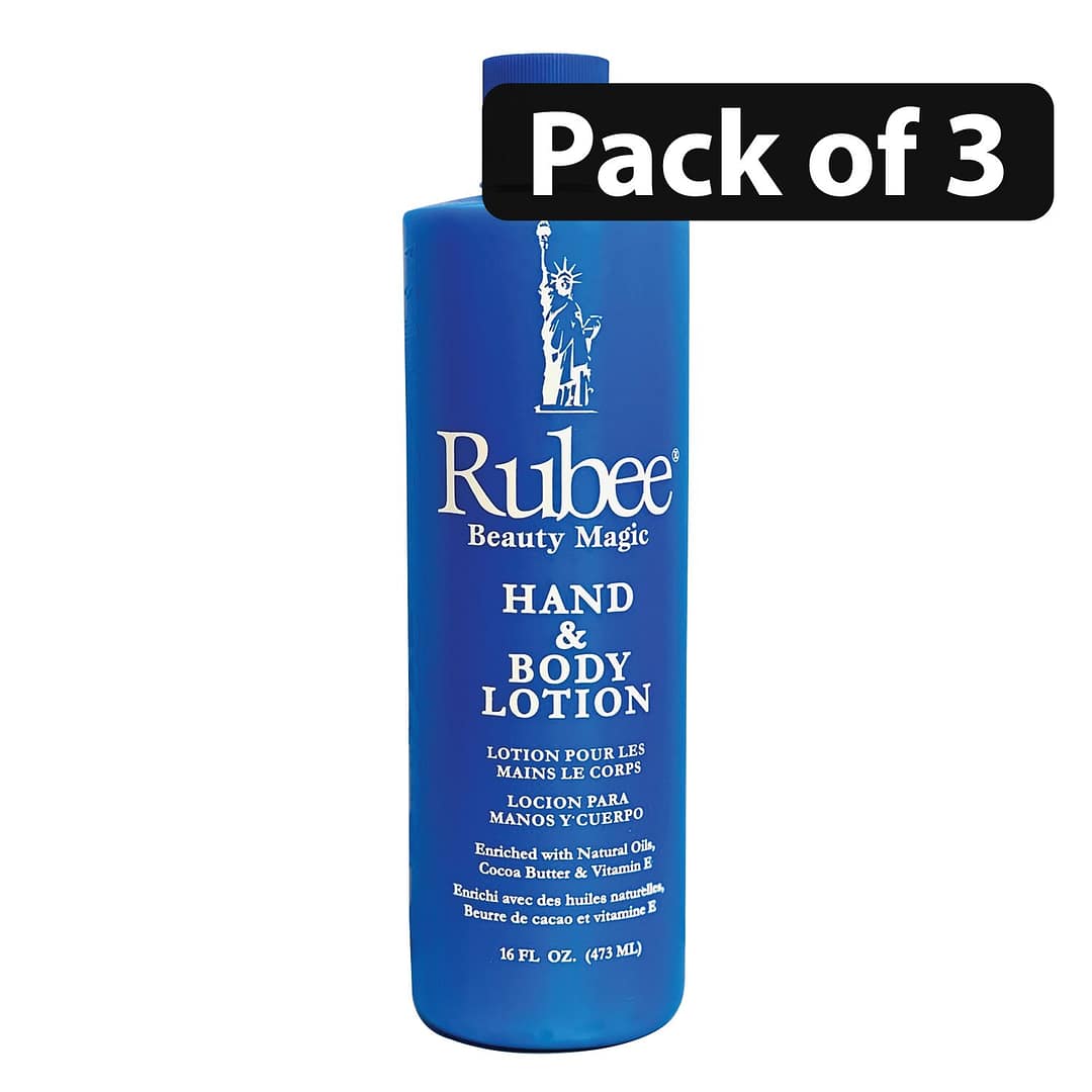 (Pack of 3) Rubee Hand & Body Lotion 16oz (Pack of 3) Rubee Hand & Body Lotion 16oz
